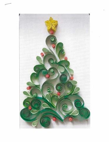 Quilled holiday tree