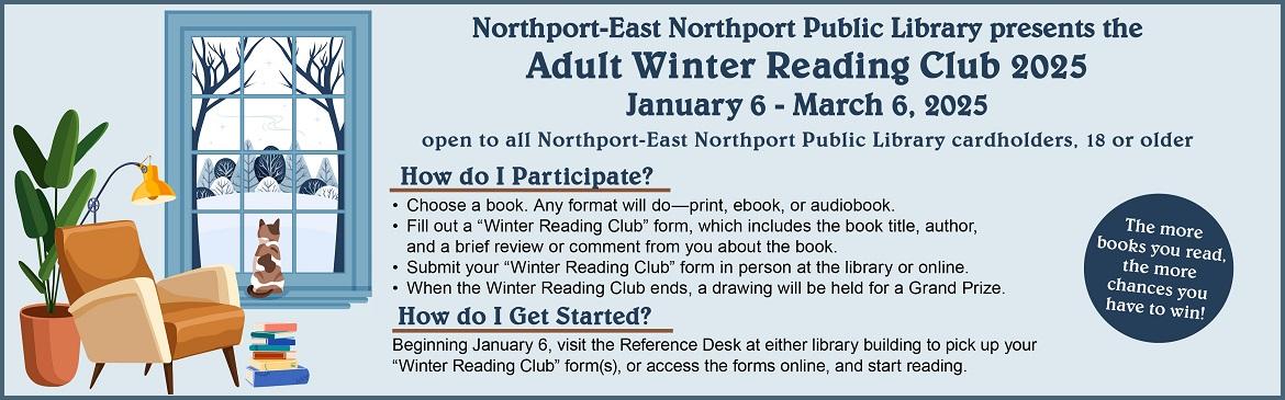 2025 Adult Winter Reading Club slider